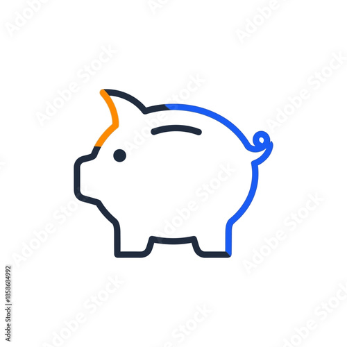 Cute Minimalist Pig Character Illustration for Animal and Farm Themes