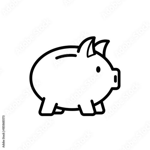 Cute Piggy Bank Illustration for Financial Savings and Budget Planning