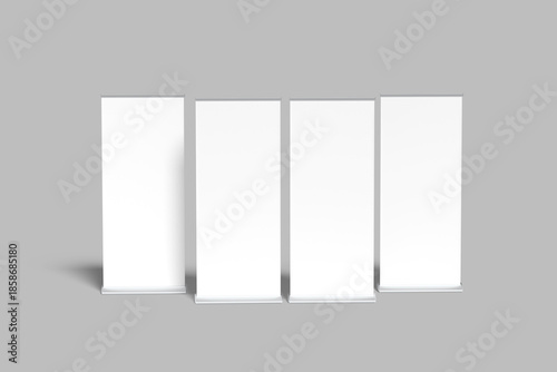 Realistic Rollup Banner Blank Mockup