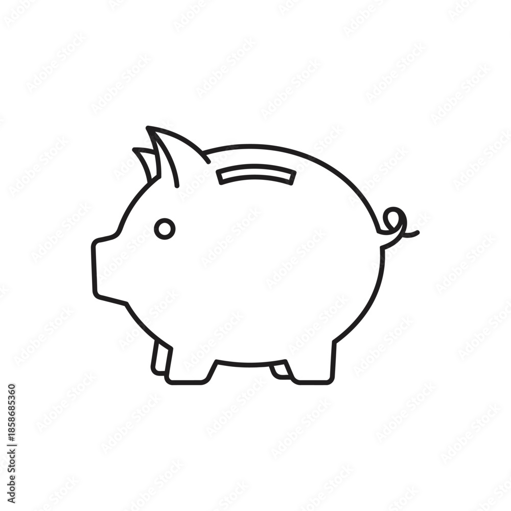 Obraz premium Cute Piggy Bank Illustration for Saving Money Concept
