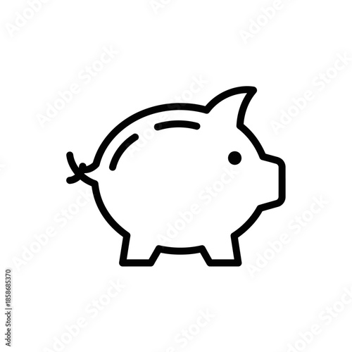 Cute Piggy Bank Illustration Symbolizing Savings and Financial Growth