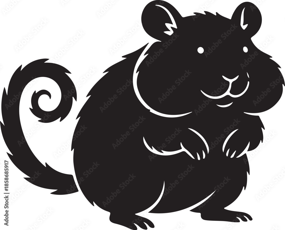 Fototapeta premium Hamster Silhouette