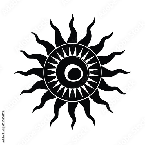 Serpent Sun Pattern Icon