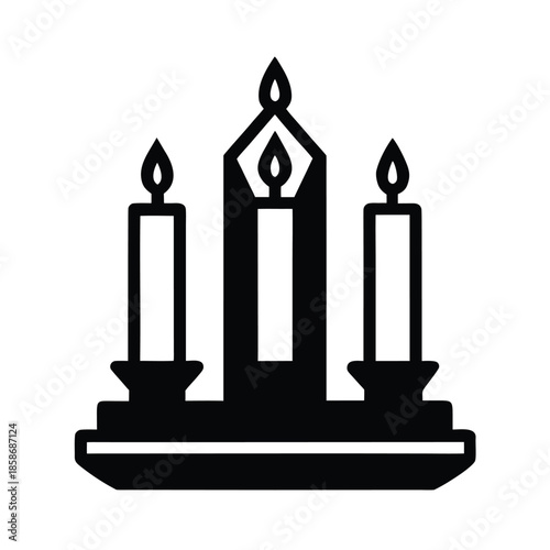 Seven Color Candle Altar Icon
