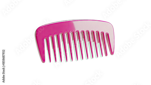 Pink Comb Isolated on White Background