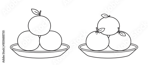 Chinese new year orange outline vector.
Stacked Chinese New Year oranges Coloring Pages and Templates.
Chinese new year oranges on plate  outline vector.