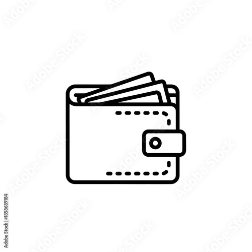 Empty Wallet with Cards and Cash on White Background for Financial or Personal Budget Concepts