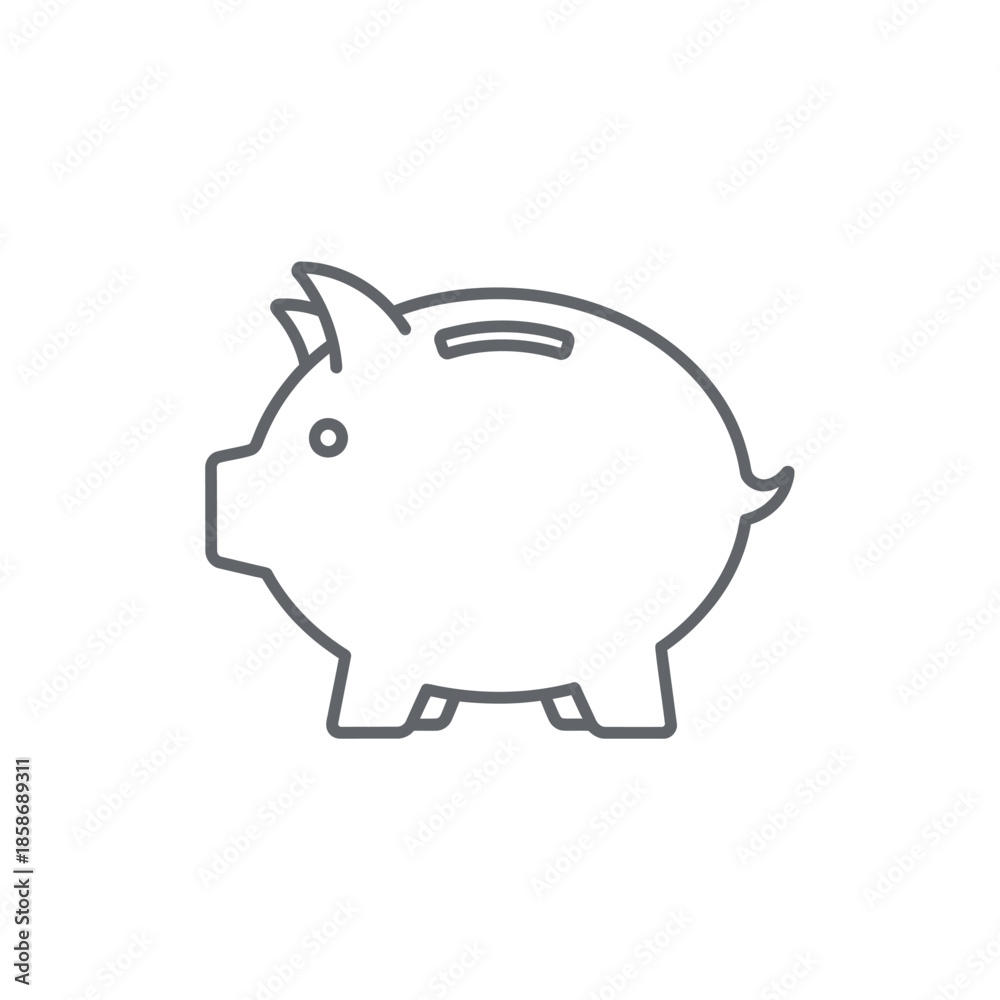 Obraz premium Illustration of a Piggy Bank with Coin Slot Symbolizing Savings and Financial Planning