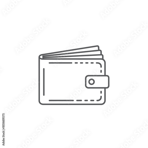 Empty Wallet Illustration for Financial and Budget Planning Concepts