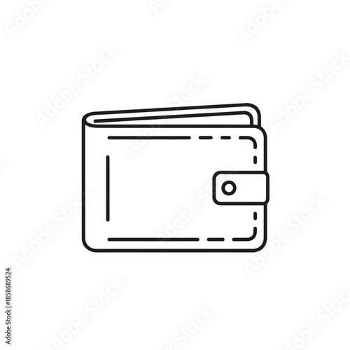 Empty Wallet Illustration Isolated on White Background for Financial and Budgeting Concept