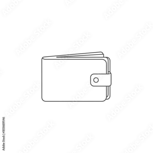 Empty Wallet on White Background for Financial and Budgeting Concepts