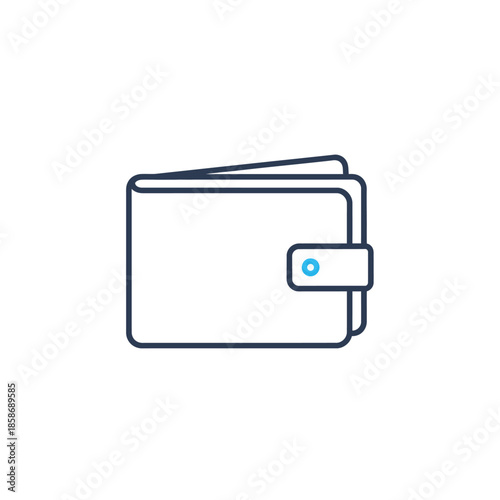 Empty Wallet on White Background for Financial and Budgeting Concepts