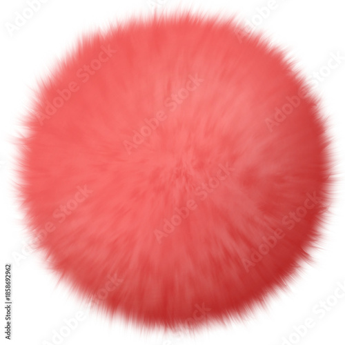 Red fluffy ball