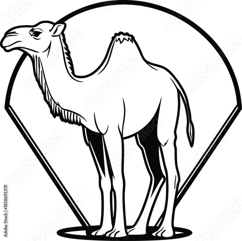 camel creative icon silhouette vector illustration
