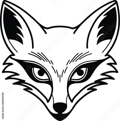 fox wildlife silhouette vector illustration

