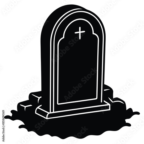 old grave vector on white background