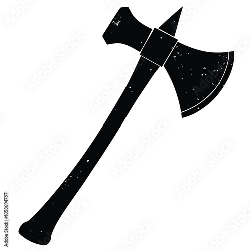 rusty axe  vector on white background