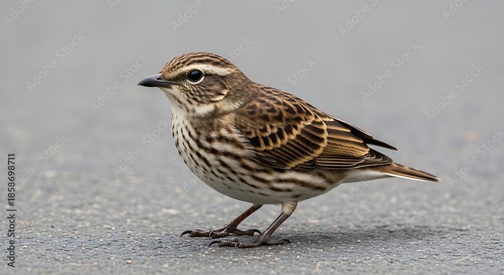 Fototapeta premium Bird on pavement with closeup.