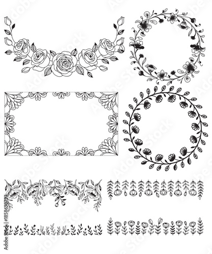 set of decorative frames