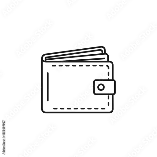 Minimalist Wallet Icon for Financial and Personal Access