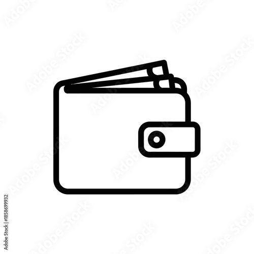 Minimalist Wallet Icon for Financial and Spending Concepts
