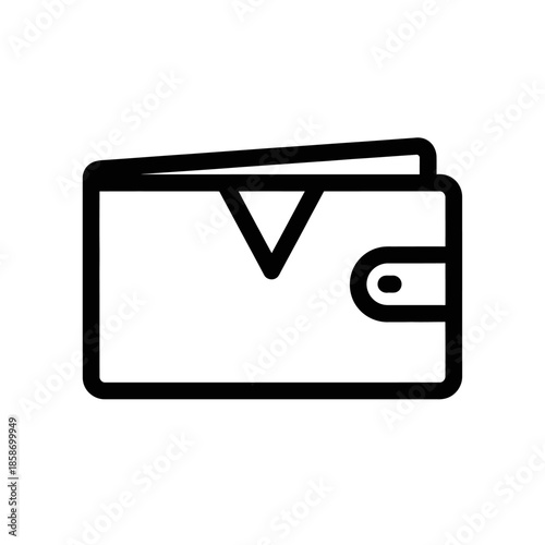 Minimalist Wallet Icon for Financial or Banking Concepts Illustration