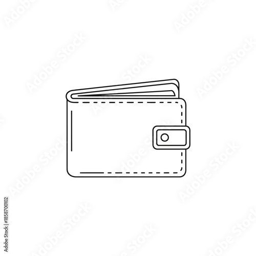 Minimalist Wallet Illustration for Financial and Business Concepts