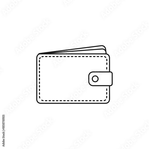 Minimalist Wallet Illustration for Financial and Banking Visuals