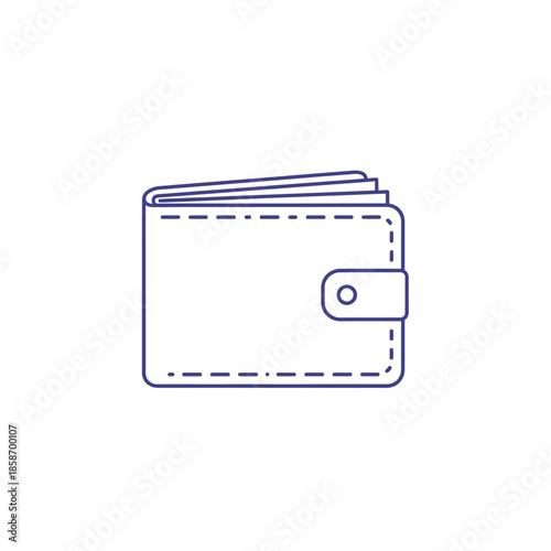 Minimalist Wallet Illustration for Financial and Business Content