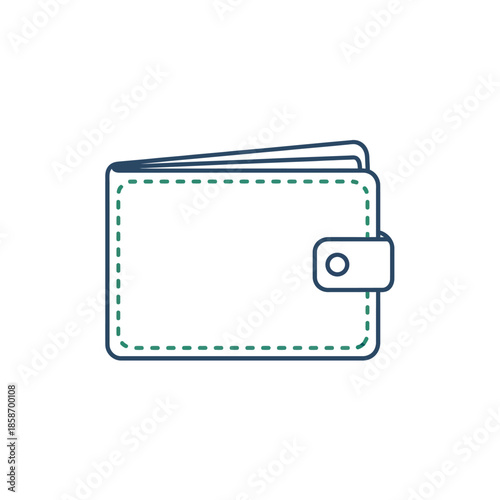 Minimalist Wallet Illustration for Financial and Business Concepts