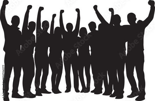 Group celebration victory