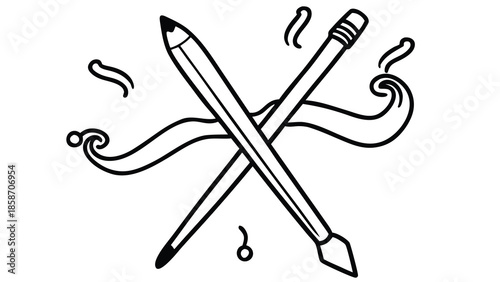 Generative AI Explores Artistic Expression with Crossed Pencil and Brush