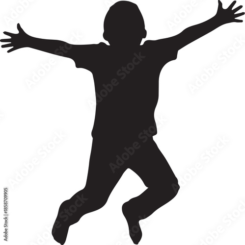 Person jumping with arms outstretched