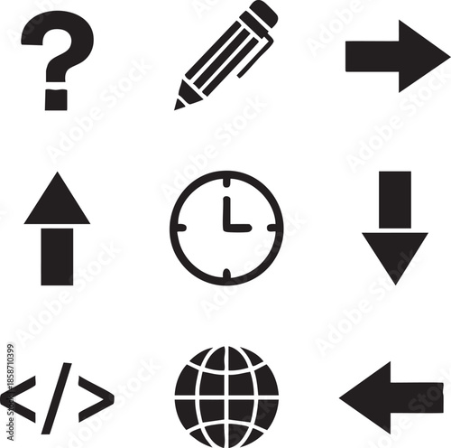arrow Icons arrow,arrows,direction,navigation,pointer,sign,indicator,guide,move,forward,backward,upward,downward,l
