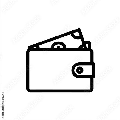 Professional Wallet with Cash and Coins for Financial Success and Security