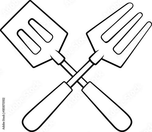 A set of barbecue or BBQ to...