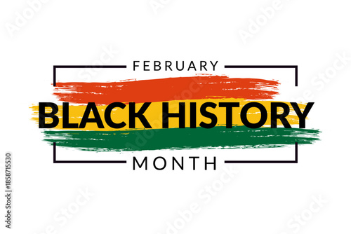 Black History Month banner background design Vector stock illustration