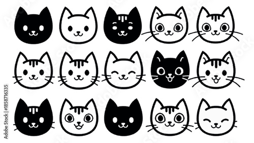  Playful Cat Mascot Faces