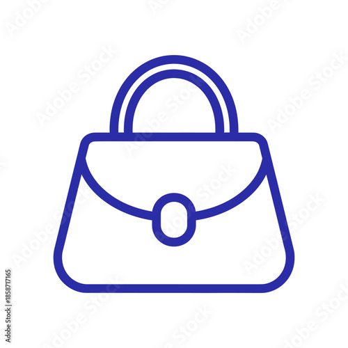 Simple Line Art Illustration Of A Handbag For Fashion And Accessory Use