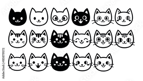 Cat Mascot Faces