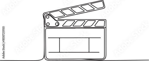 A black and white graphic depicting production equipment for film or video shooting.