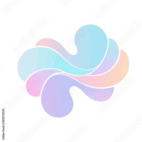Pastel abstract swirl design