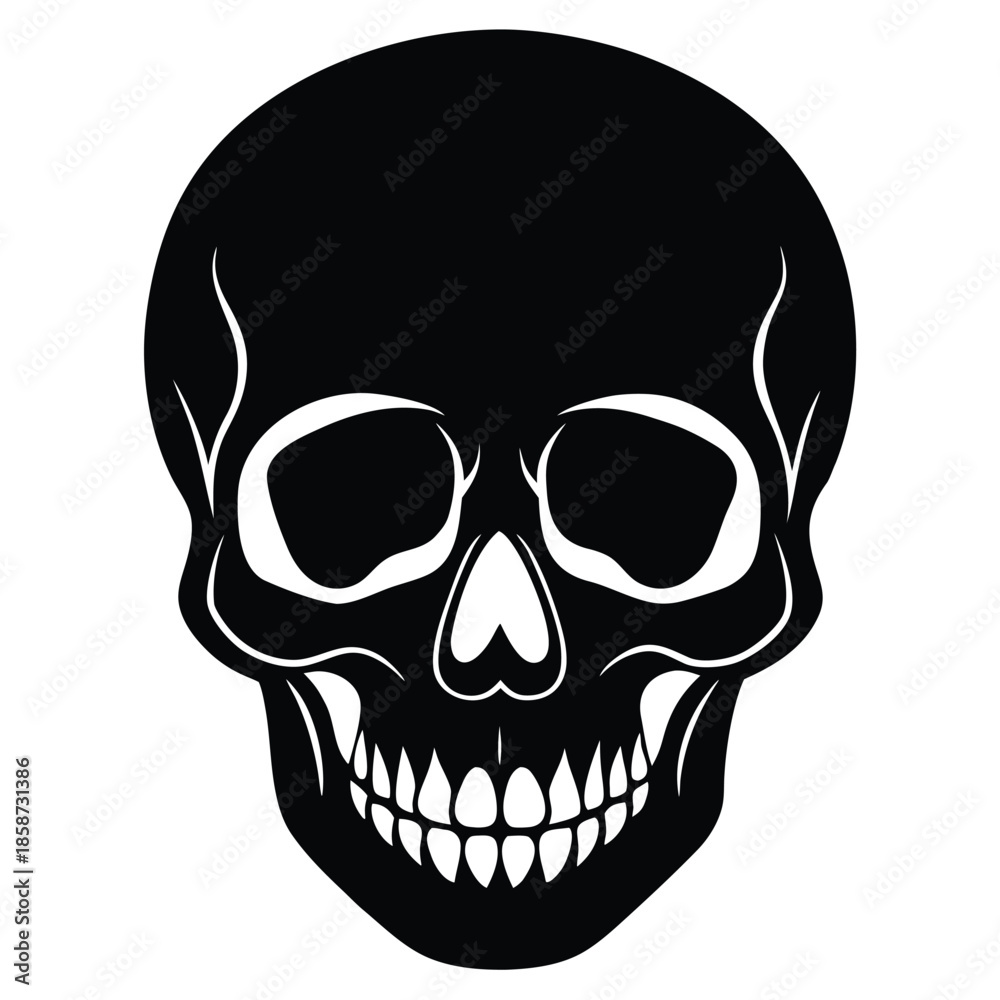Fototapeta premium skull on white background vector