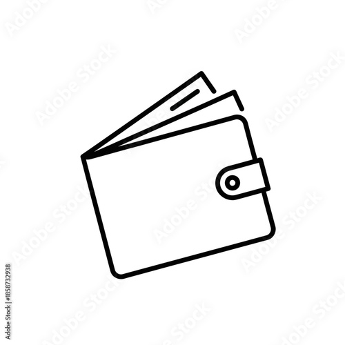 Simple Wallet with Cash and Cards Focusing on Personal Finance Concepts