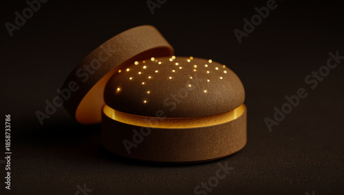 Delicate chocolate mousse dessert