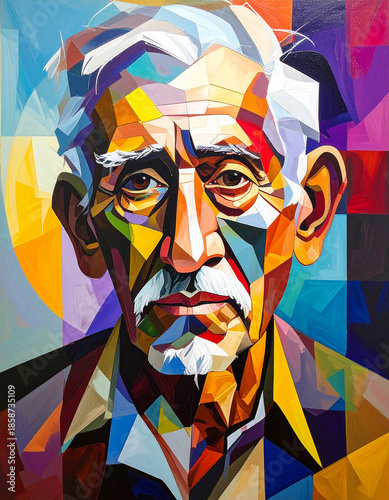 Old man artistic face