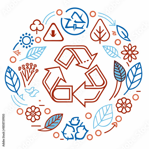 Minimalist, clean outline logo mark for eco-friendly branding, conveying a simple and modern approach to environmental care.