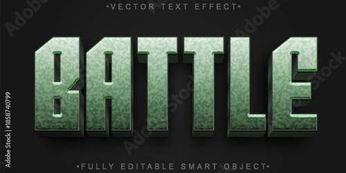Battle War Combat Power Vector Fully Editable Smart Object Text Effect