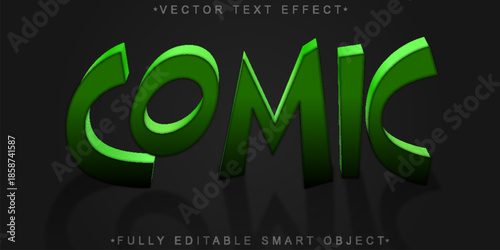 Comic Cartoon Fun Style Vector Fully Editable Smart Object Text Effect