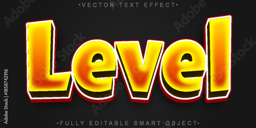 Level Stage Progress Vector Fully Editable Smart Object Text Effect
